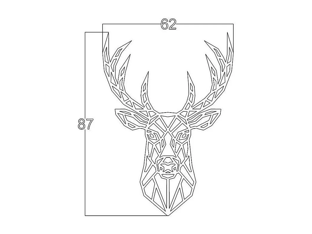 Cornice decorativa cervo 62x87 cm MT192408 colore nero