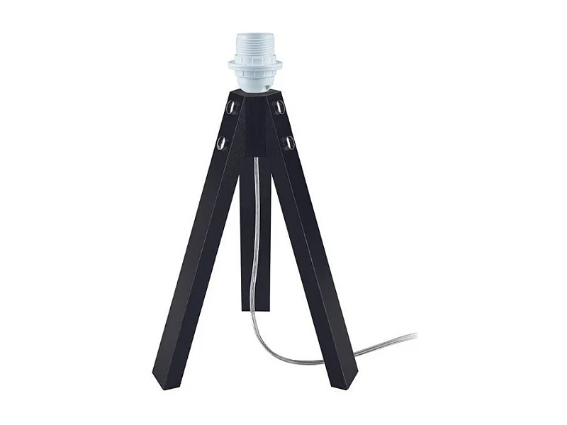 Lampada da tavolo treppiede legno nero Deco MDL3042