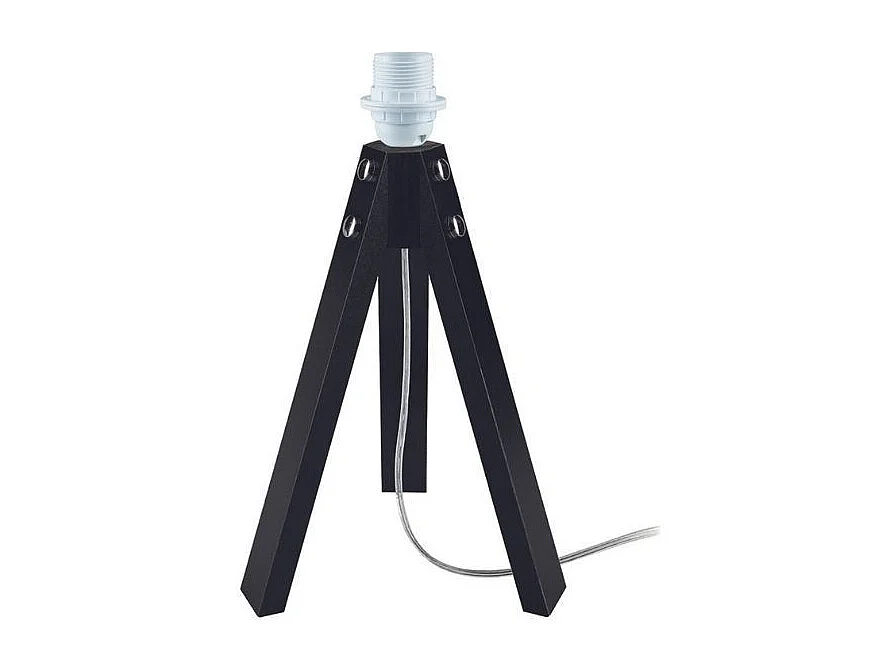 Lampada da tavolo treppiede legno nero Deco MDL3042
