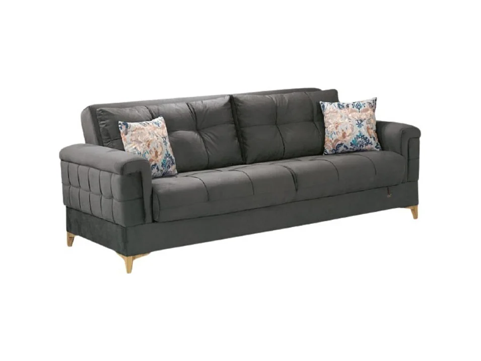 Divano letto contenitore Kemer colore grigio
