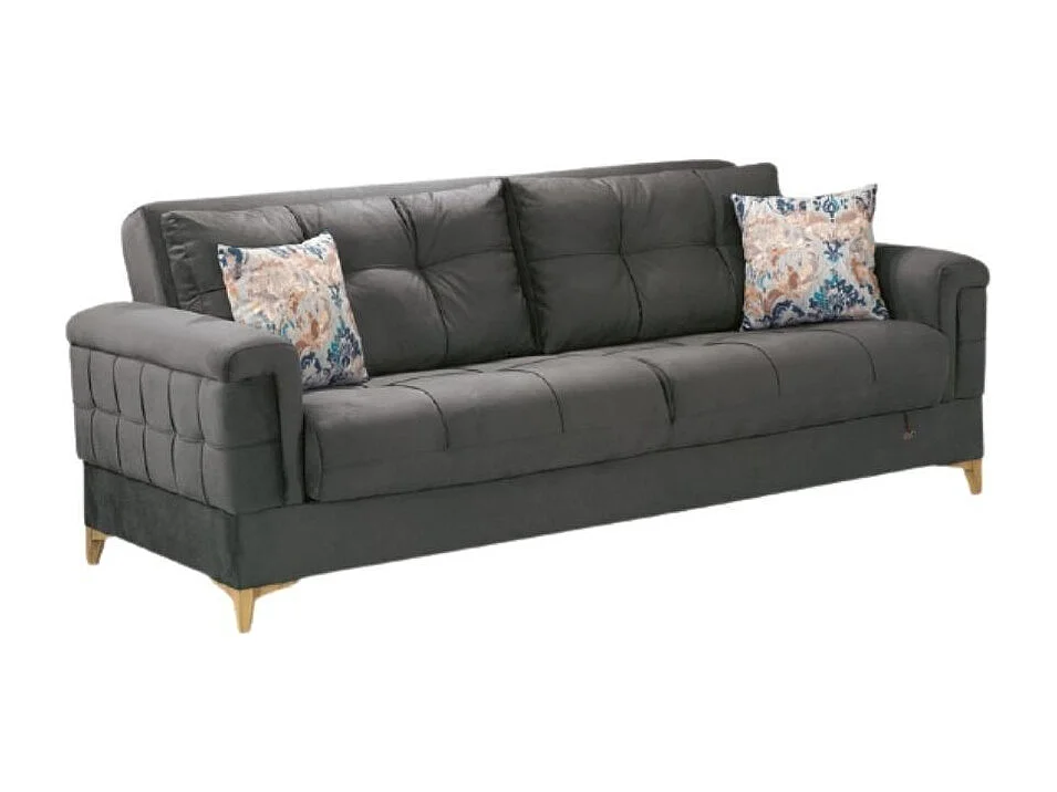 Divano letto contenitore Kemer colore grigio