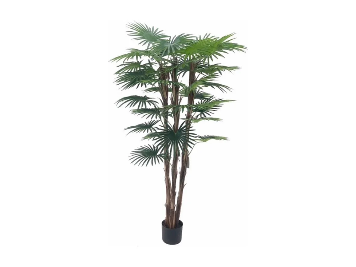 Pianta artificiale Palma nana 140h con vaso