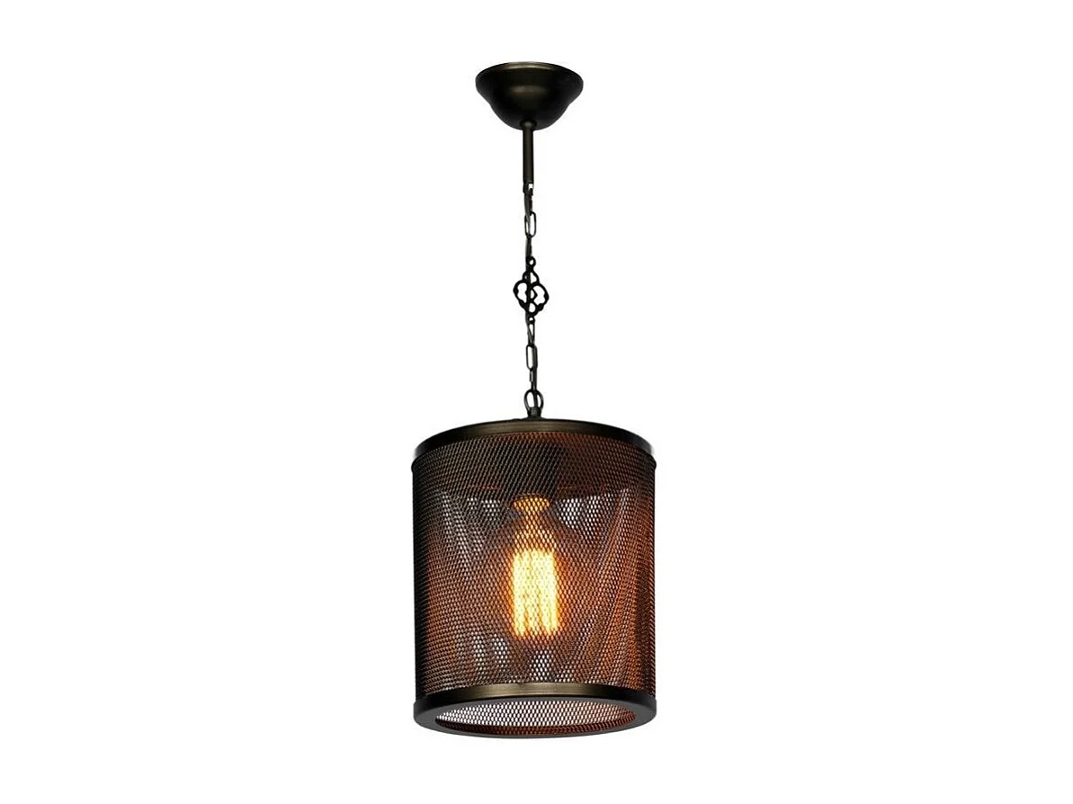 Lampada a sospensione in metallo reticolato nero Nadra MDL3857