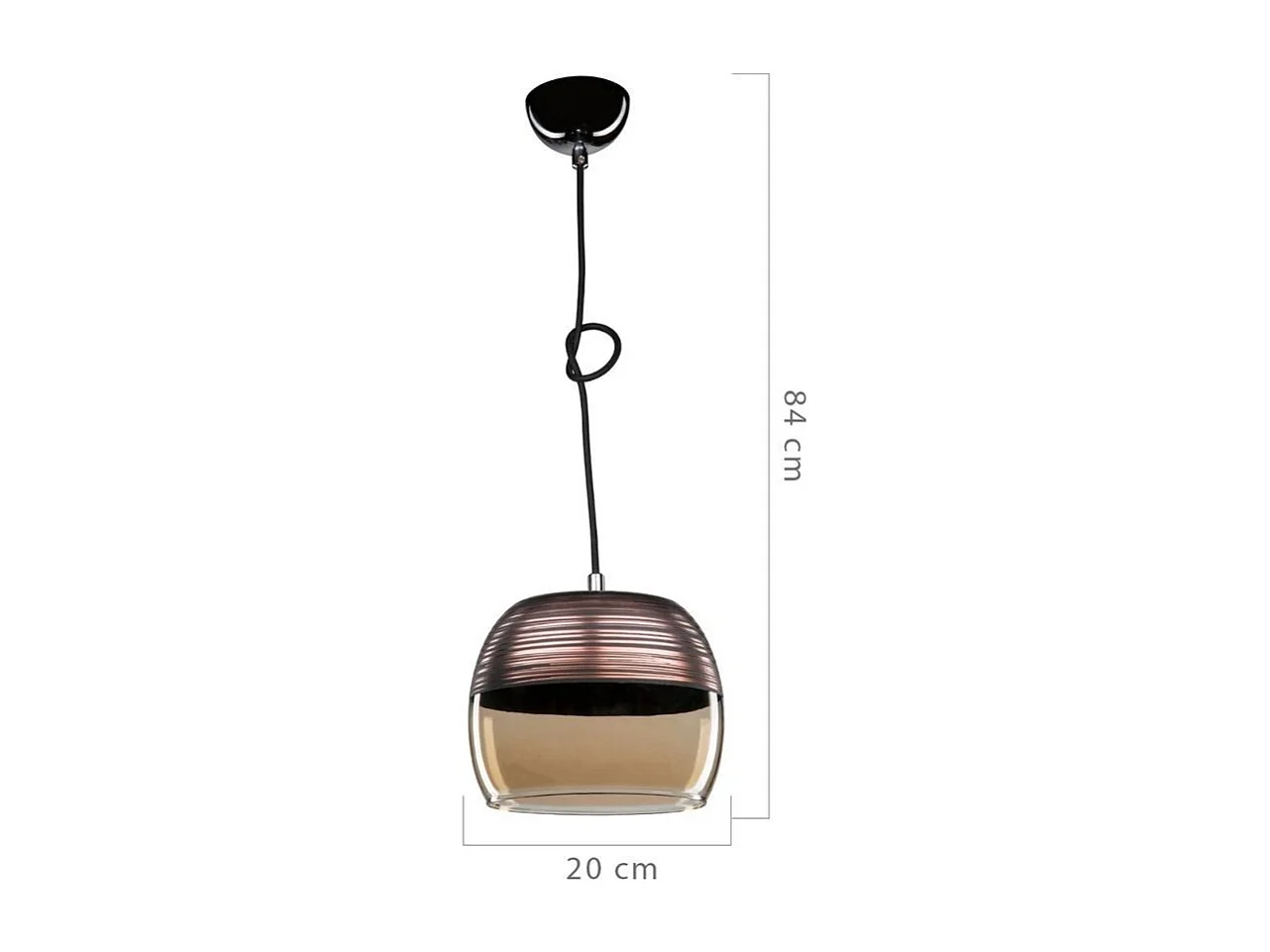 Lampada a sospensione diffusore bicchiere rovesciato Punto ASZ0856
