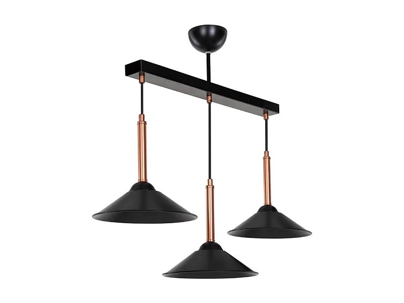 Lampada a sospensione con paralumi metallo Mandarin MDL4221 colore nero