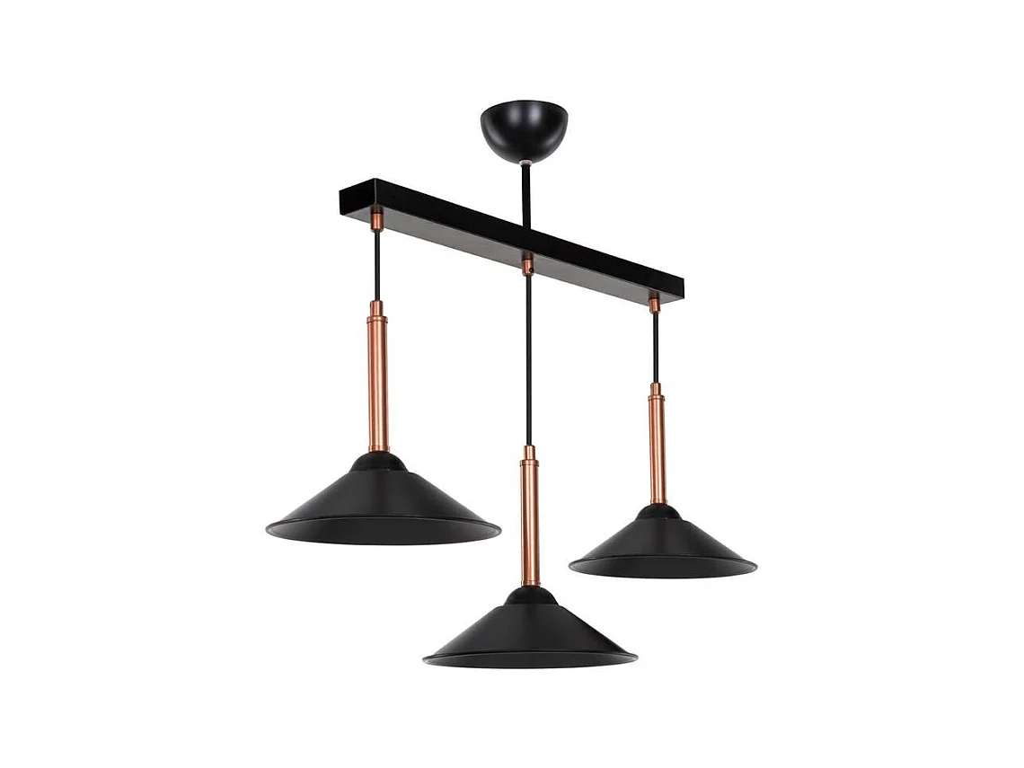 Lampada a sospensione con paralumi metallo Mandarin MDL4221 colore nero