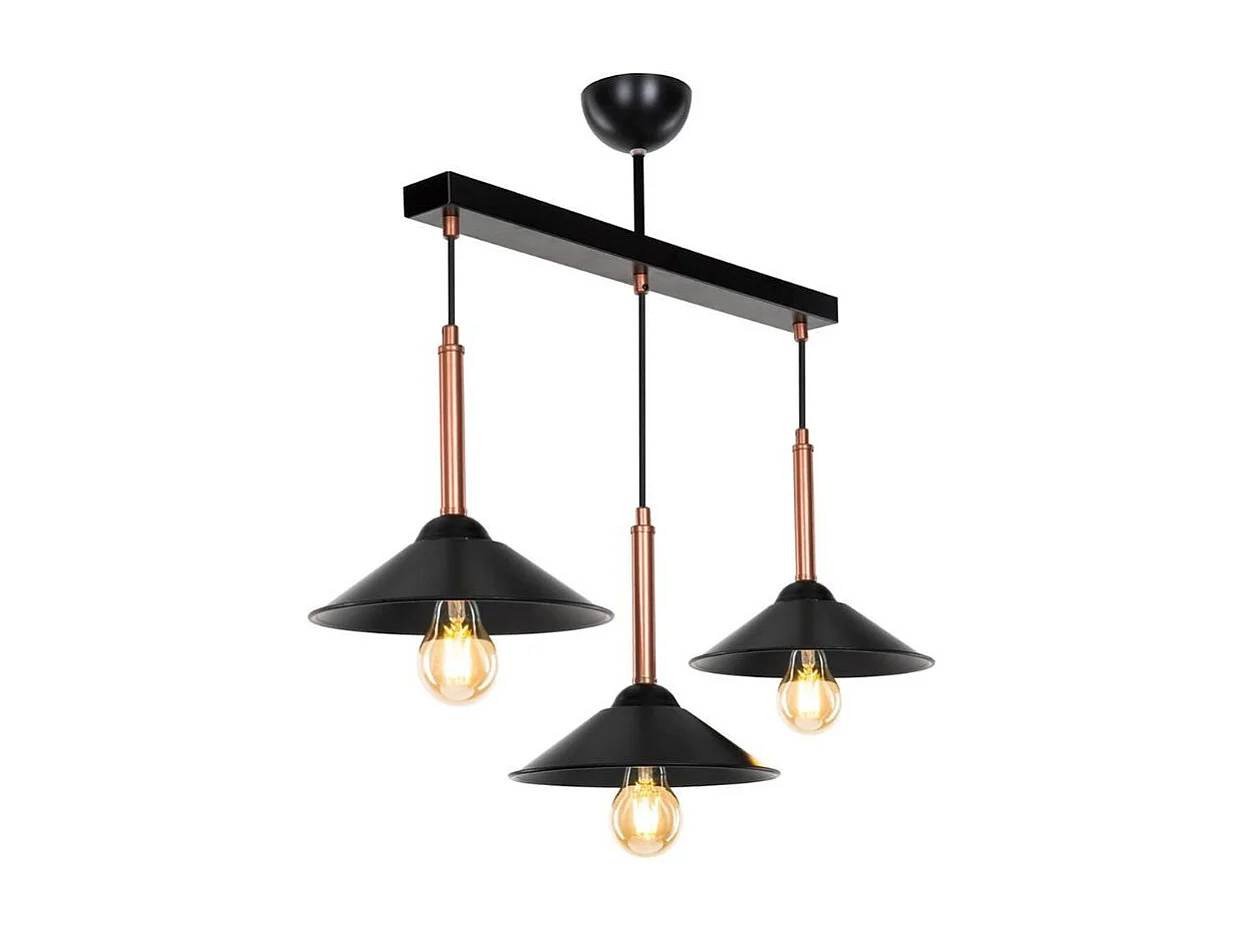 Lampada a sospensione con paralumi metallo Mandarin MDL4221 colore nero