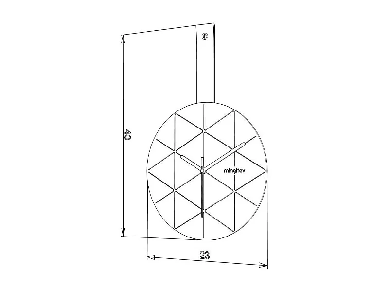 Orologio da parete Minuetto MT192101 colore bianco e nero