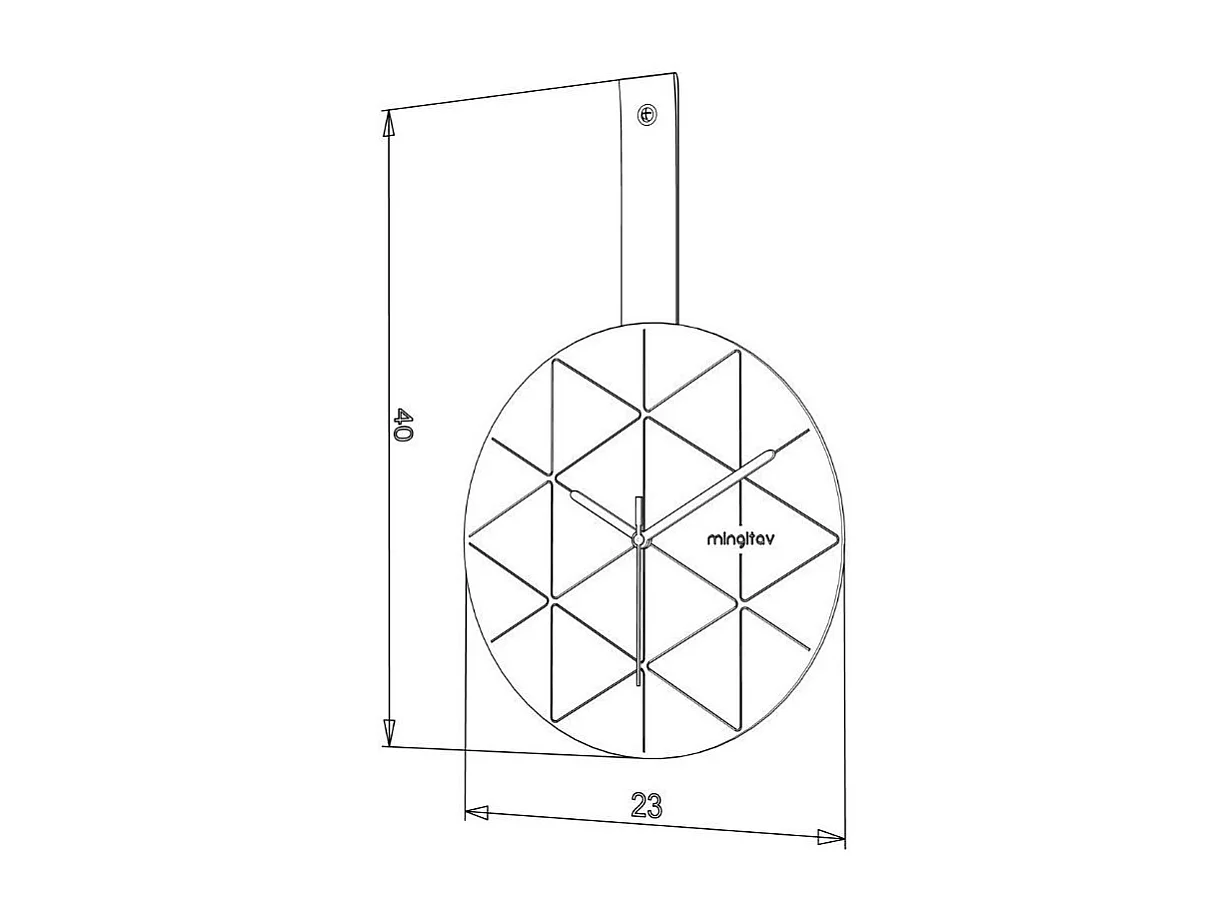 Orologio da parete Minuetto MT192101 colore bianco e nero