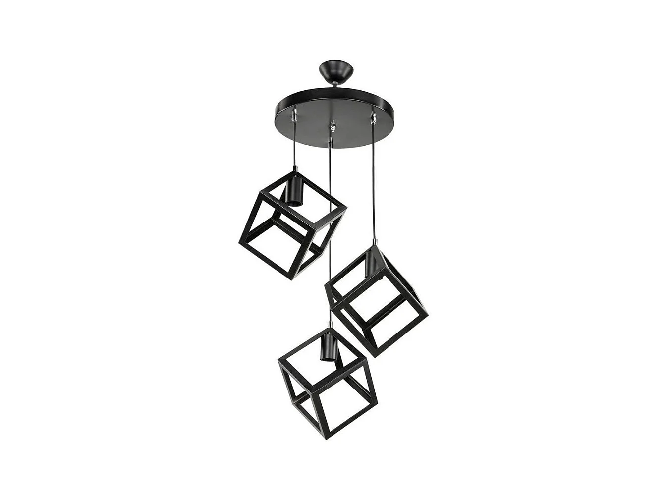 Lampada a sospensione 3 cubi Agatha MDL3790 colore nero