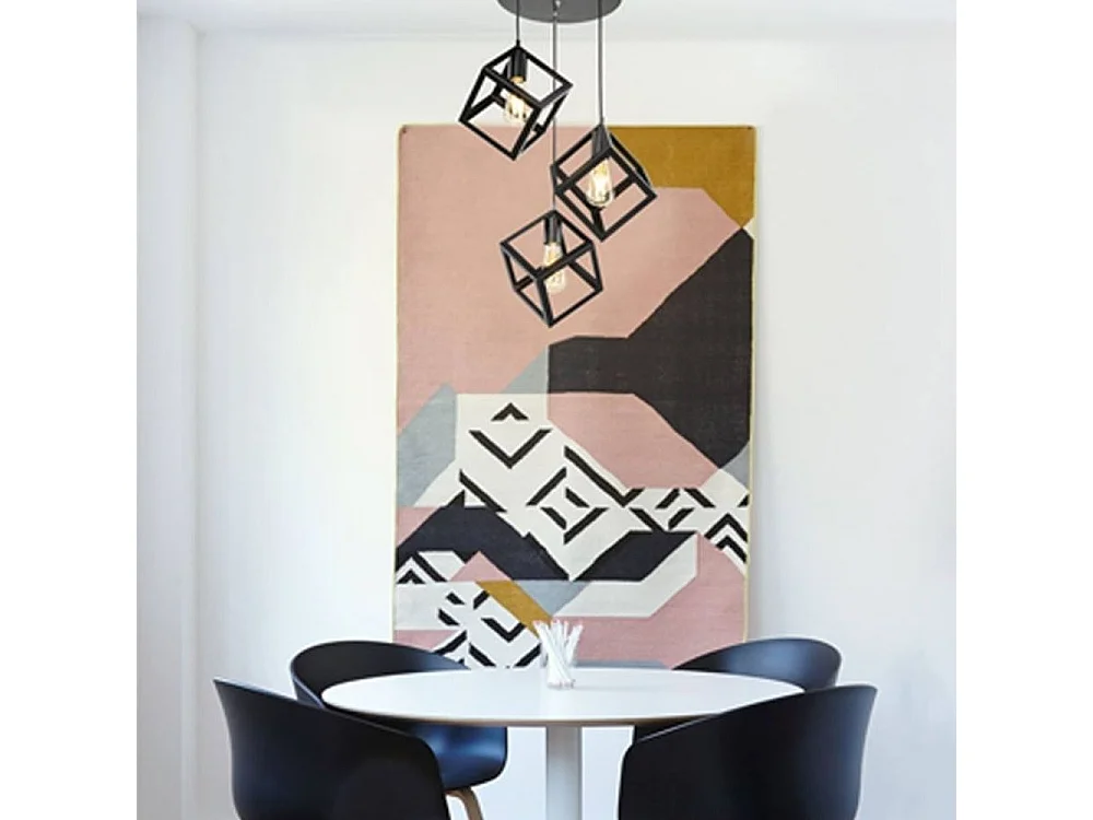 Lampada a sospensione 3 cubi Agatha MDL3790 colore nero