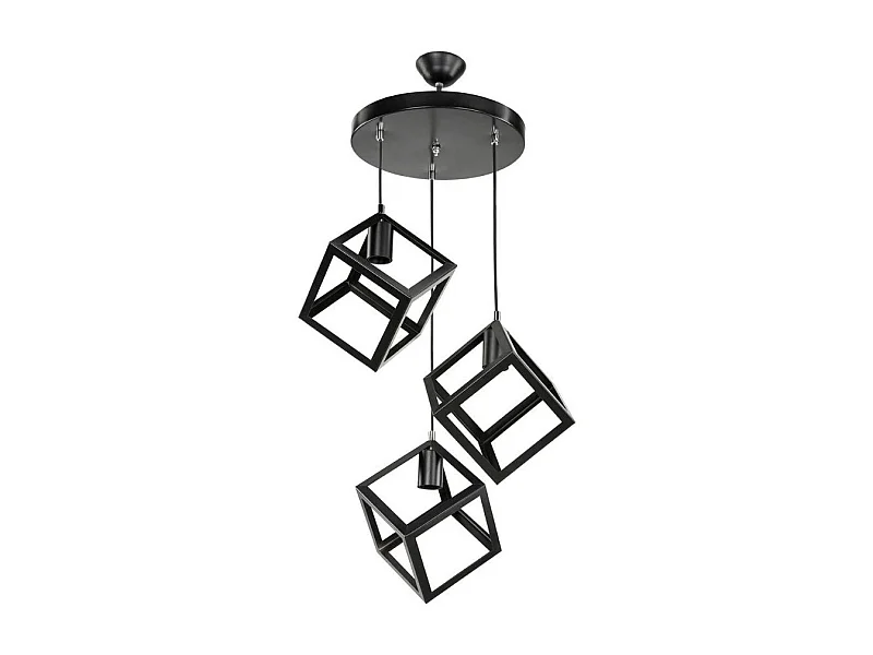 Lampada a sospensione 3 cubi Agatha MDL3790 colore nero