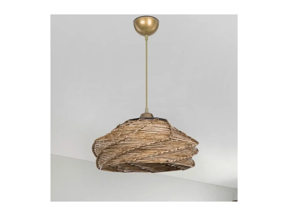 Lampada a sospensione in carta intrecciata stile rustico Risa MDL4940 colore marrone