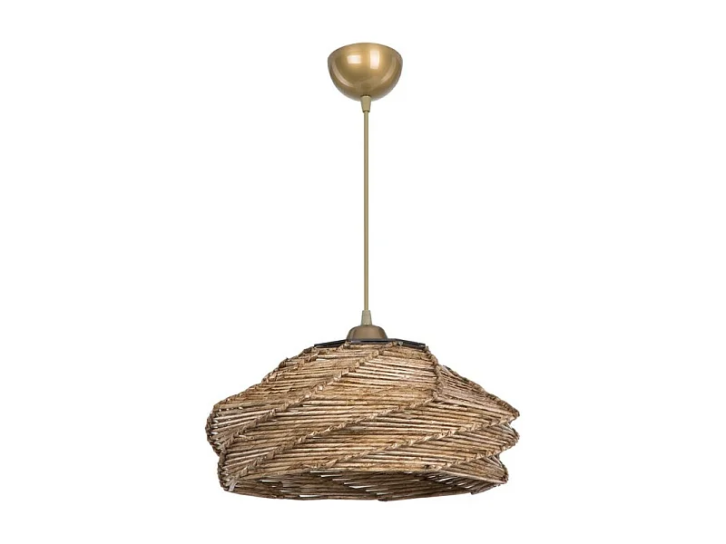 Lampada a sospensione in carta intrecciata stile rustico Risa MDL4940 colore marrone