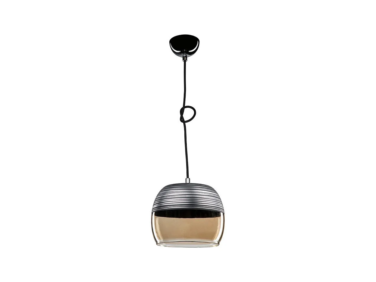 Lampada a sospensione diffusore bicchiere rovesciato nero Punto ASZ0857