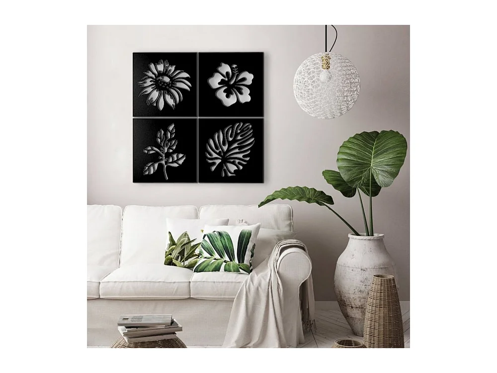 Cornice decorativa natura 40x40 cm MT1924181 colore nero