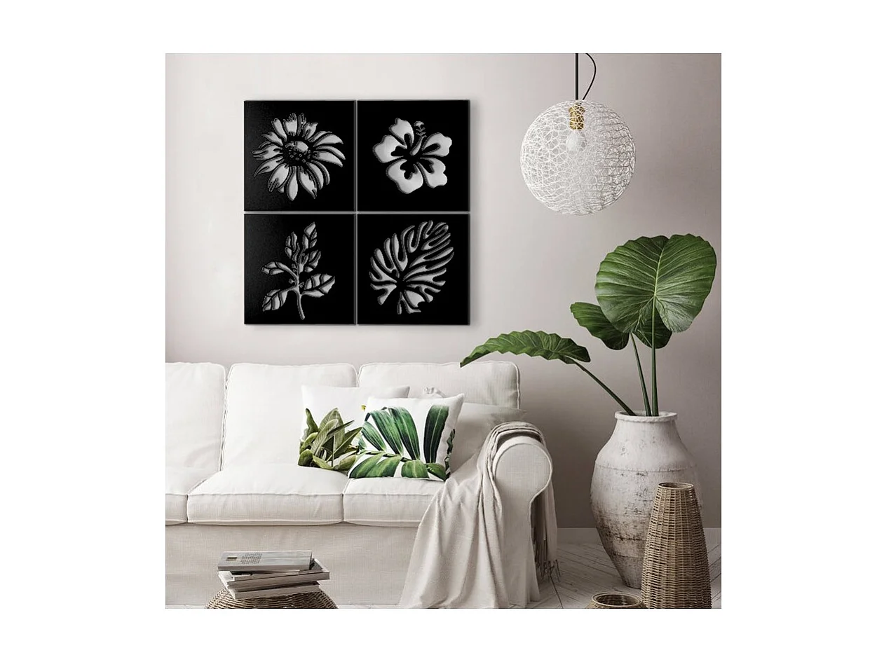 Cornice decorativa natura 40x40 cm MT1924181 colore nero