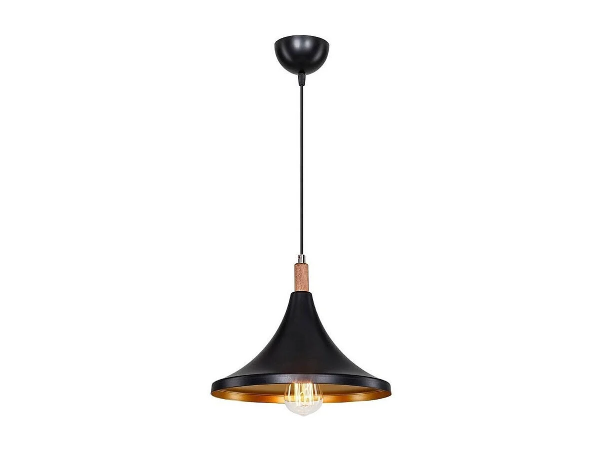 Lampada a sospensione Kano nero oro ASZ1564
