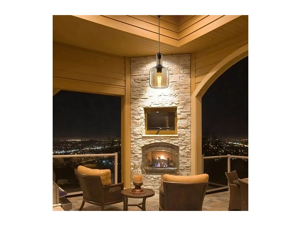 Lampada a sospensione con diffusore vetro fumè Boston MDL3554