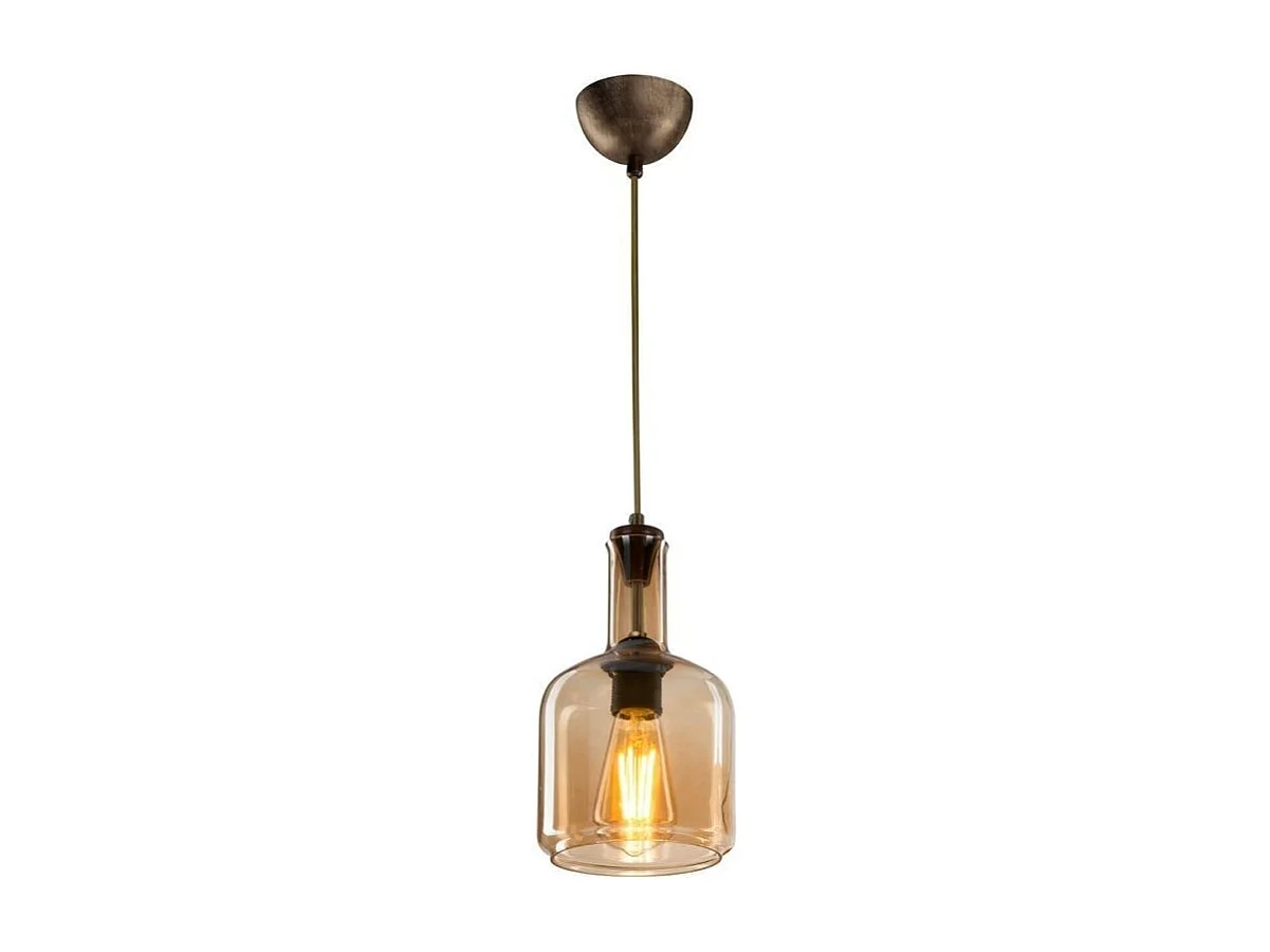 Lampada a sospensione con diffusore vetro fumè Boston MDL3554