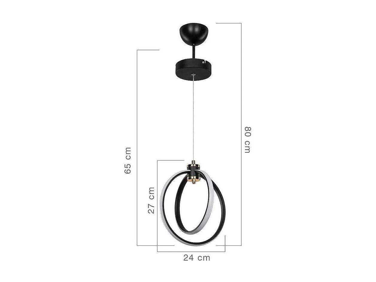 Lampada a sospensione due cerchi Led Felicia ASZ1591