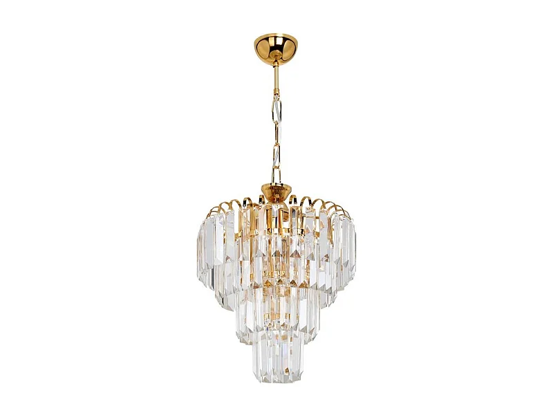 Lampada a sospensione a 3 luci Miranda MDL3831 vetro e oro