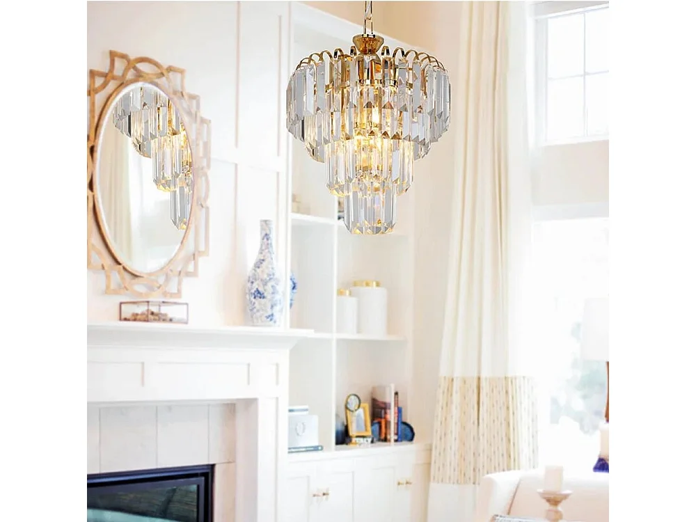 Lampada a sospensione a 3 luci Miranda MDL3831 vetro e oro