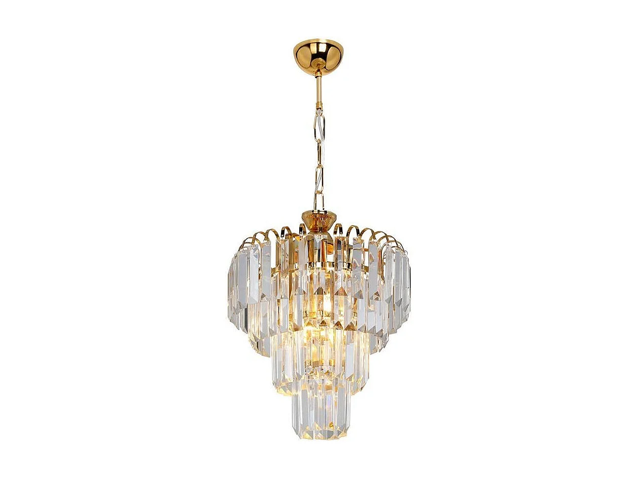 Lampada a sospensione a 3 luci Miranda MDL3831 vetro e oro