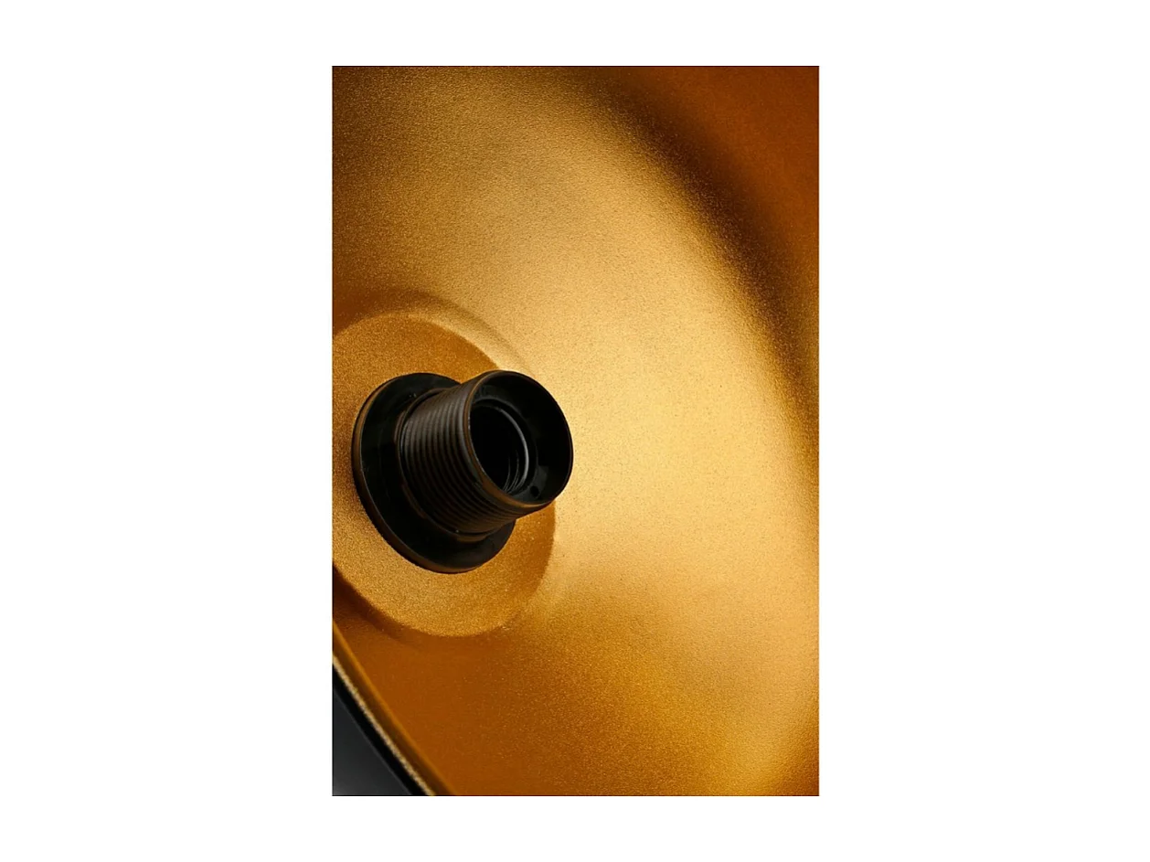 Lampada a sospensione metallo nero interno oro Rena ASZ1341