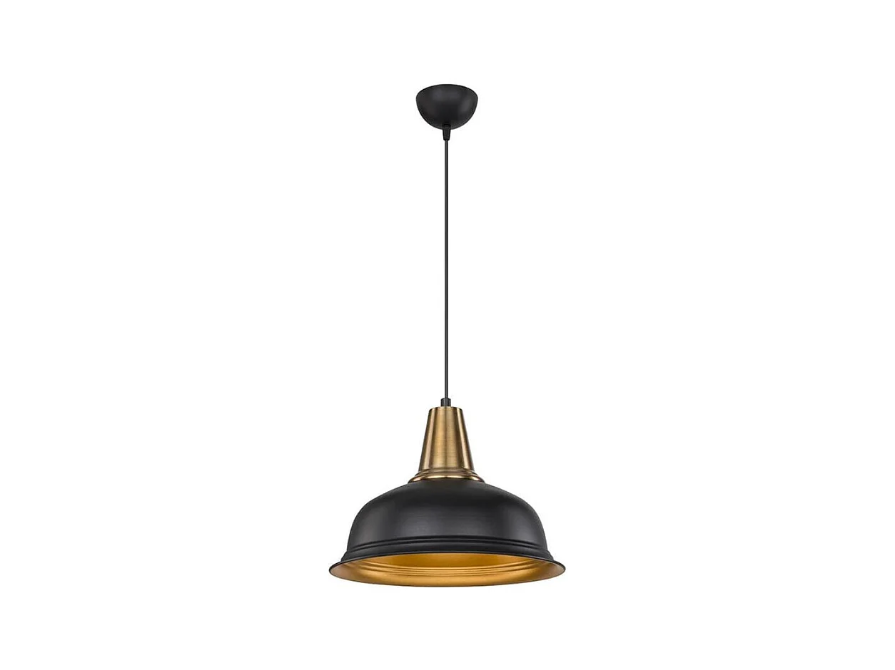 Lampada a sospensione metallo nero interno oro Rena ASZ1341