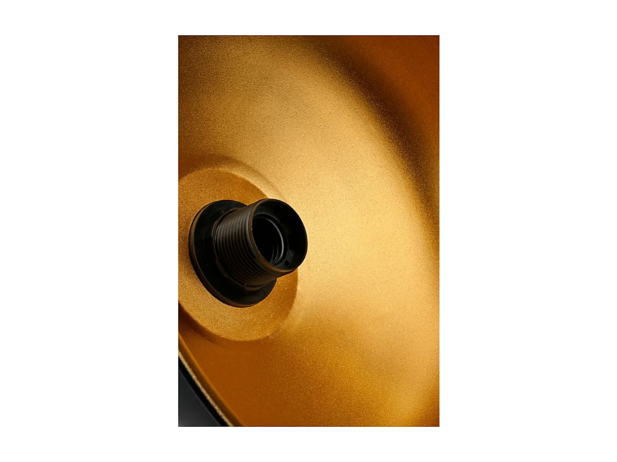 Lampada a sospensione metallo nero interno oro Rena ASZ1341