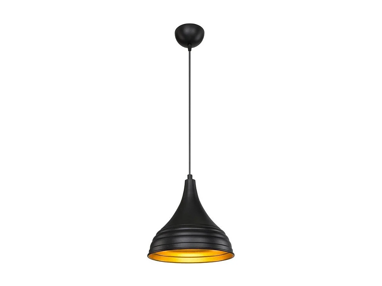 Lampada a sospensione in metallo nero Leda ASZ1338