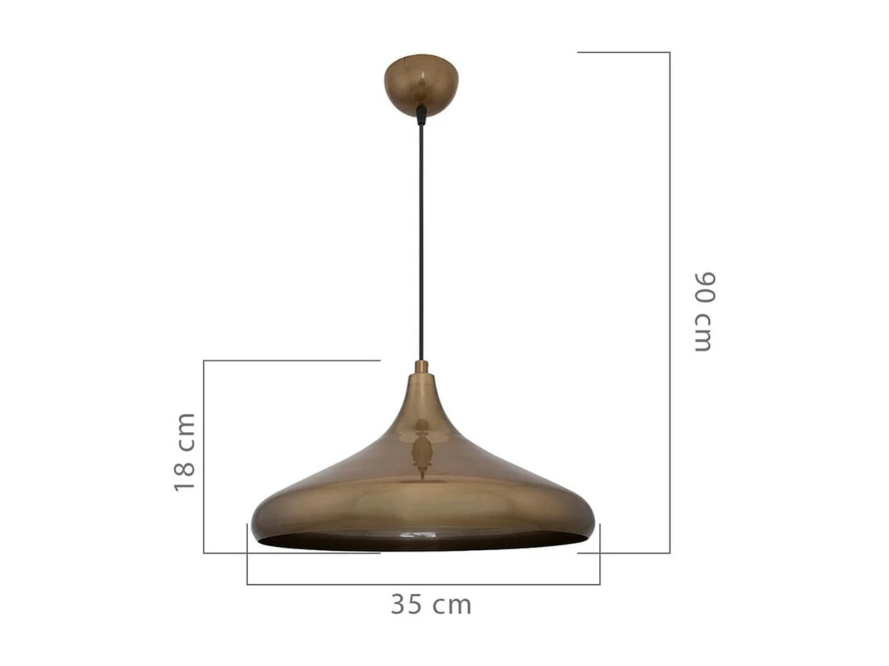 Lampada a sospensione metallo Navada ASZ1345 colore bronzo