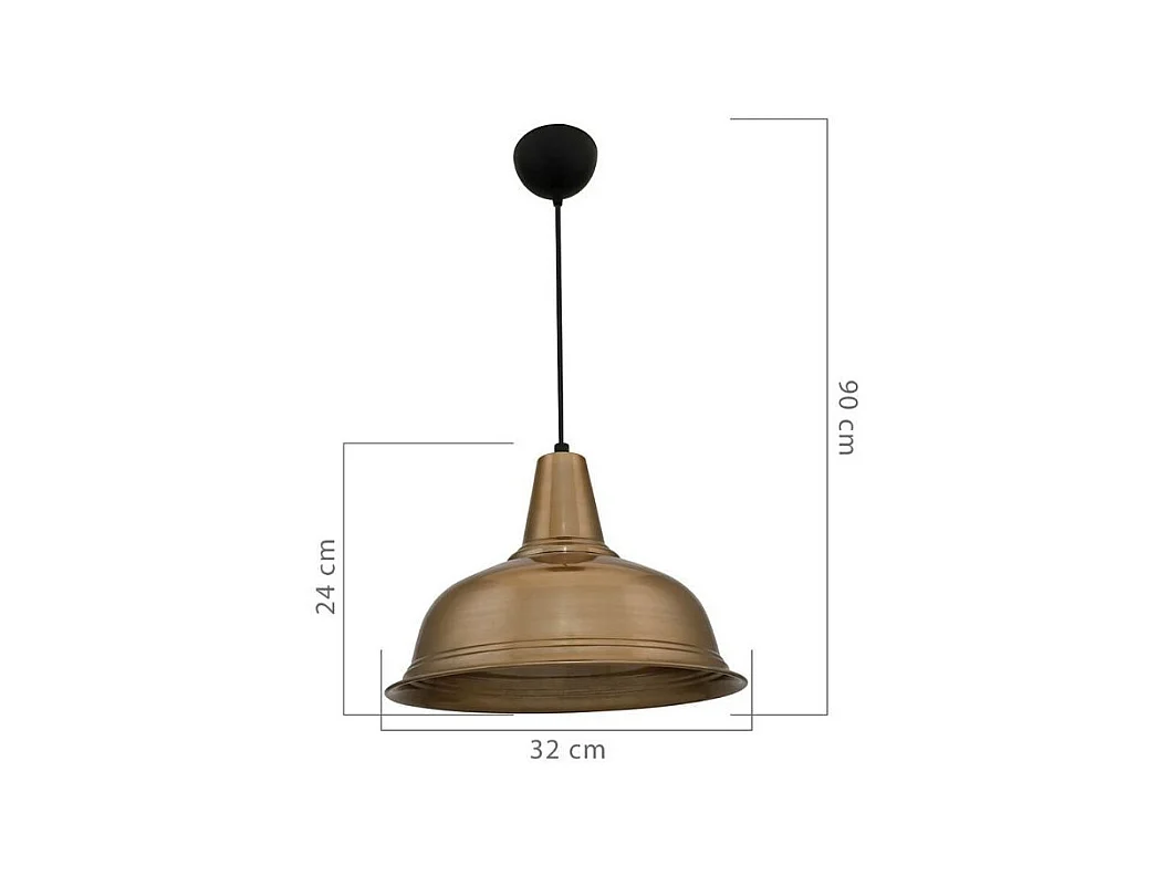 Lampada a sospensione con diffusore bronzo Tampa ASZ1343