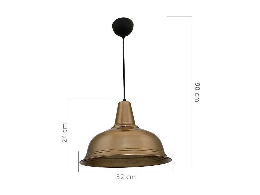 Lampada a sospensione con diffusore bronzo Tampa ASZ1343