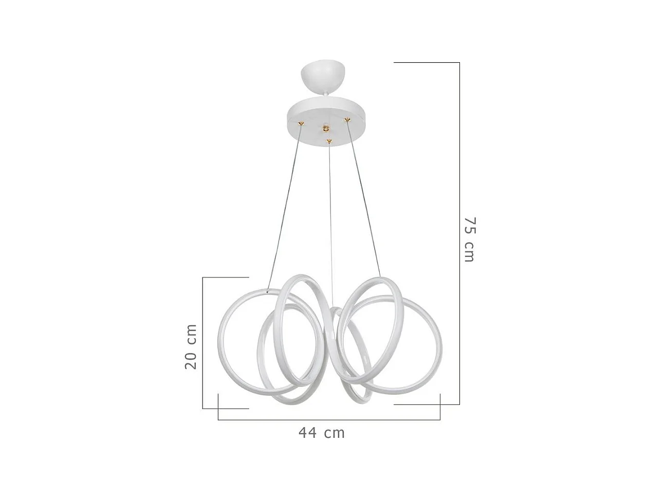 Lampada a sospensione LED forma spirale Ilya MDL4439 colore bianco