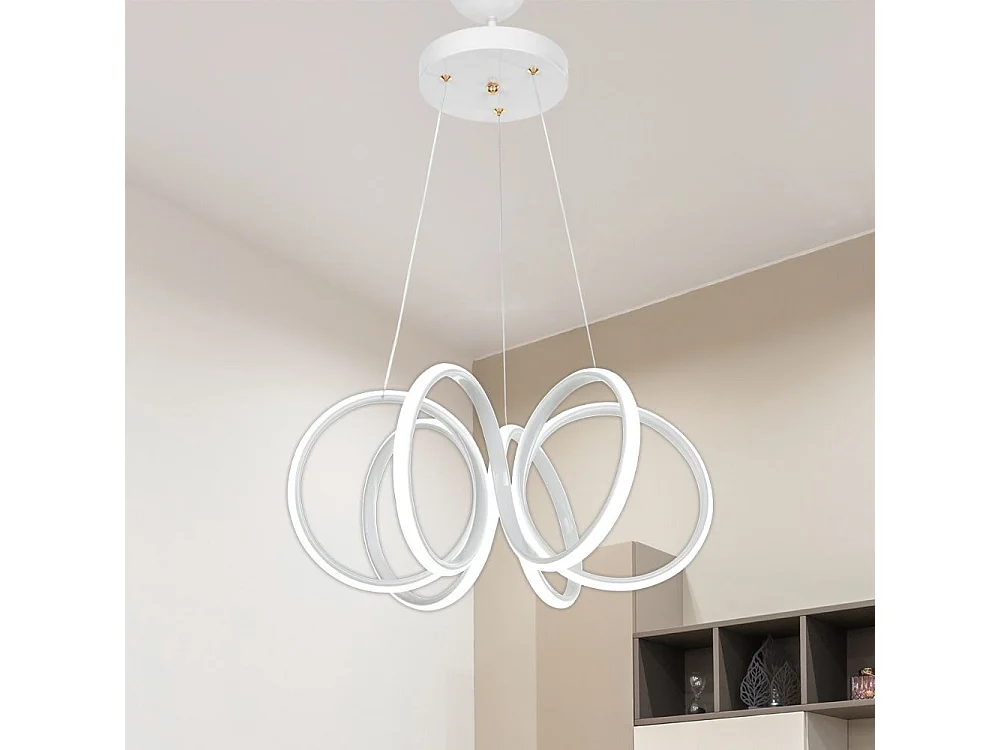 Lampada a sospensione LED forma spirale Ilya MDL4439 colore bianco