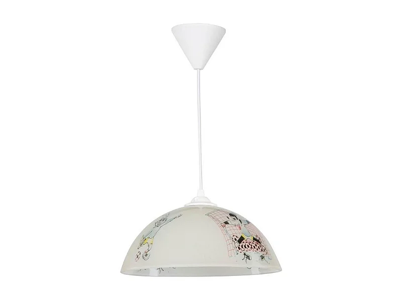 Lampada per cameretta vetro bianco con disegni Mufi MDL4164