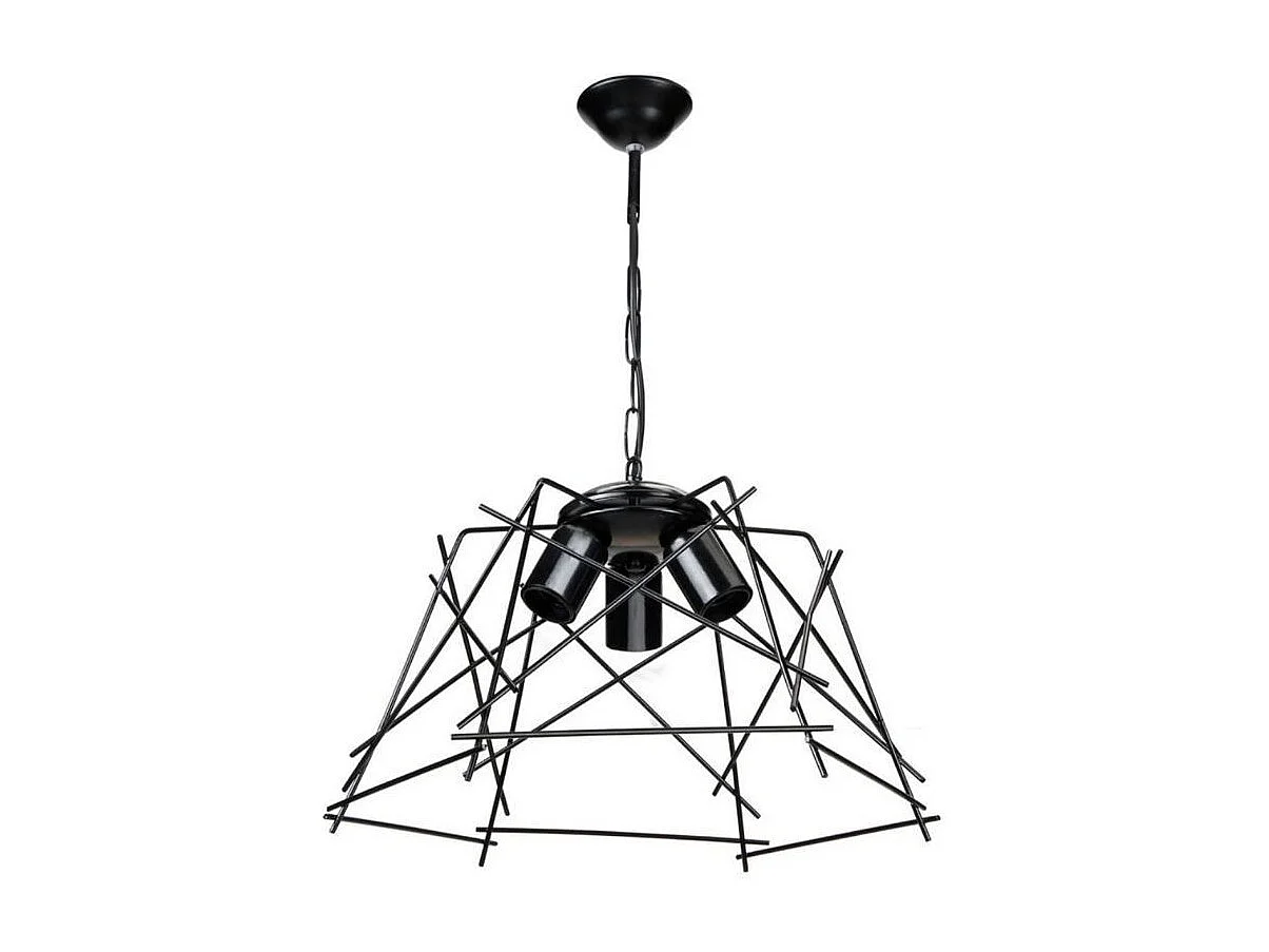 Lampada a sospensione 3 luci in metallo asimmetrico Tena MDL3854 colore nero