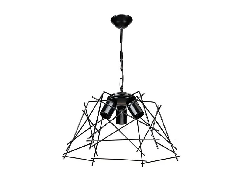 Lampada a sospensione 3 luci in metallo asimmetrico Tena MDL3854 colore nero