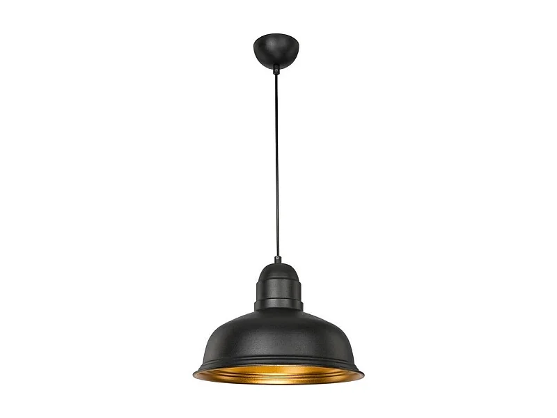 Lampada a sospensione metallo nero interno oro Kumbet MDL3053