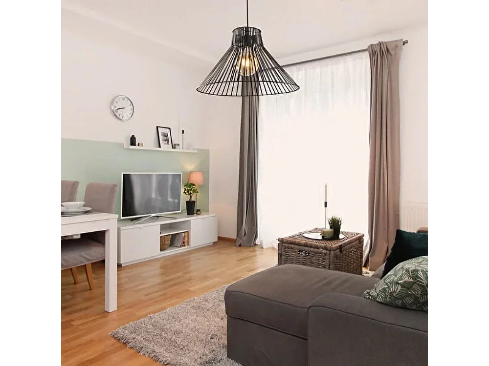 Lampada a sospensione filo metallico Panama MDL4135 colore nero