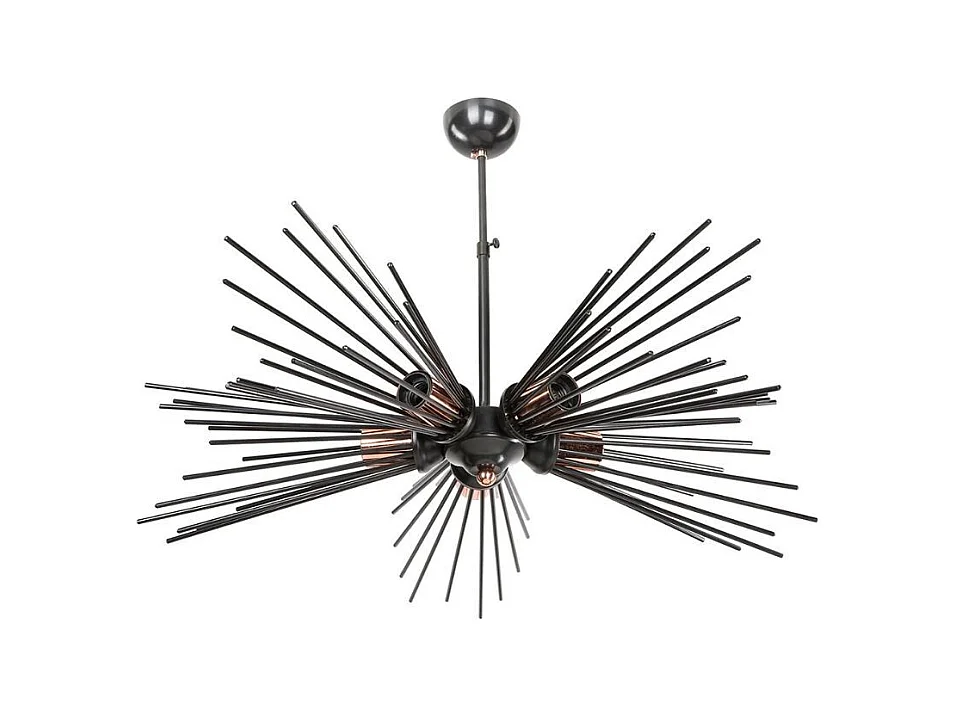 Lampada a sospensione a 5 luci metallo nero Salem MDL3806