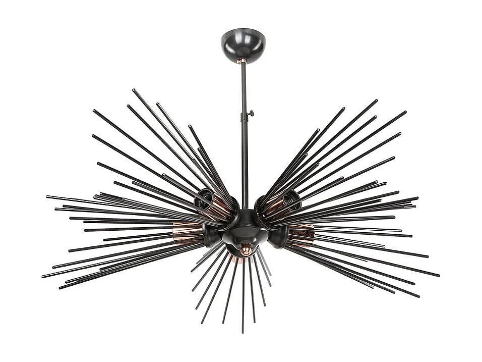 Lampada a sospensione a 5 luci metallo nero Salem MDL3806