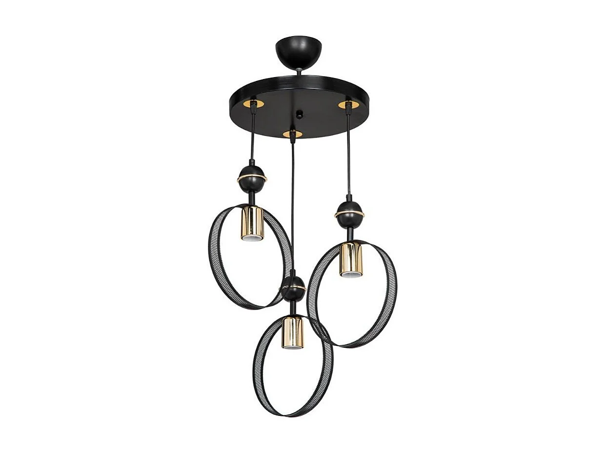Lampada a sospensione con tre portalampada a cerchio Esin MDL4423