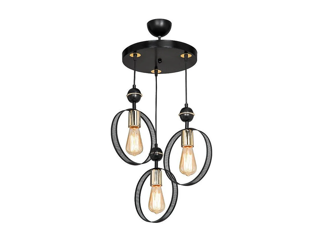 Lampada a sospensione con tre portalampada a cerchio Esin MDL4423