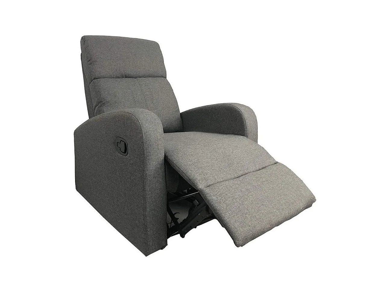 Poltrona relax manuale in tessuto grigio 77 x 93 x 106 H
