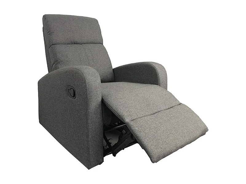 Poltrona relax manuale in tessuto grigio 77 x 93 x 106 H