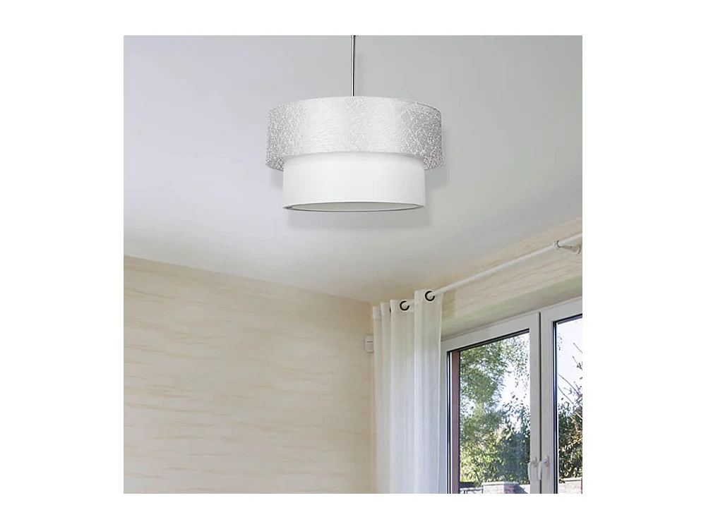 Lampada a sospensione in tessuto Polo MDL2749 colore grigio