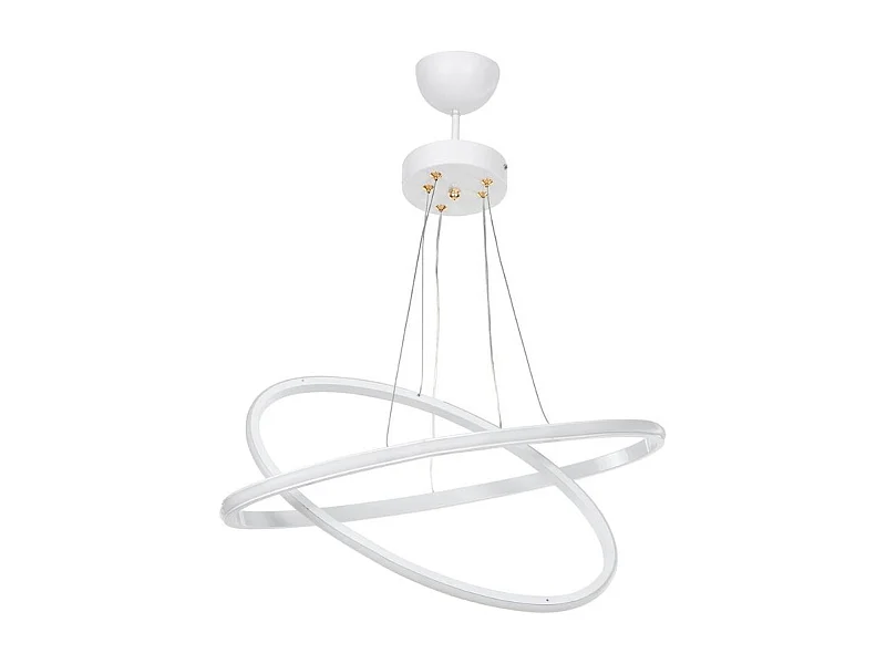 Lampada a sospensione due anelli LED Muso MDL4438 colore bianco